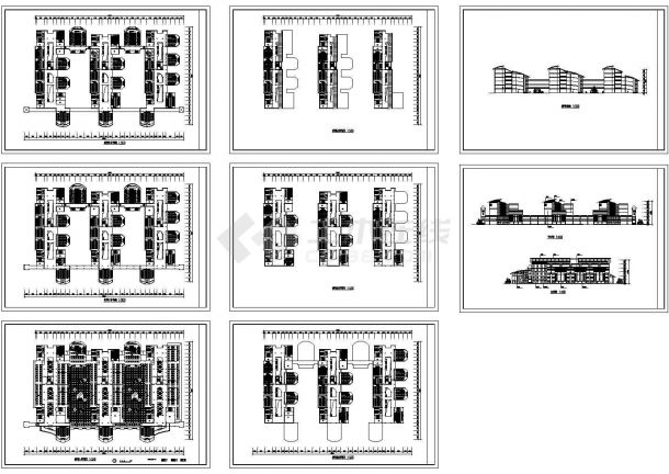 某中学六层框架结构体系教学楼设计cad全套建筑方案图（甲级院设计）-图一