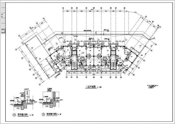 三门峡市某拆迁住宅小区3.4楼建筑施工设计CAD图纸-图一