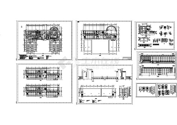 【徐州】某高校大型食堂全套cad建筑施工图纸-图一