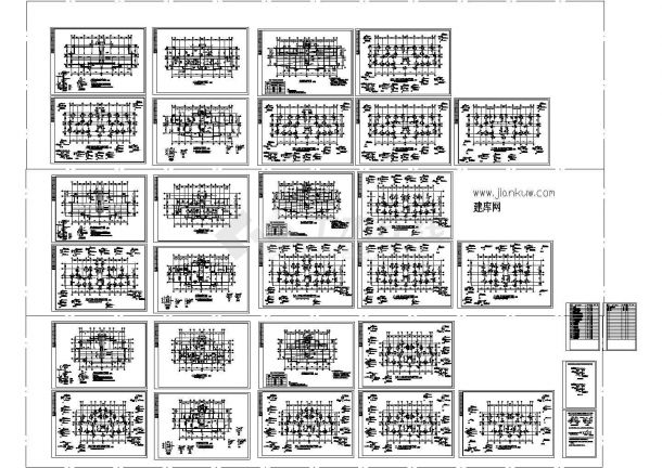 某地高层住宅楼全套建筑结构cad施工工程图纸-图一