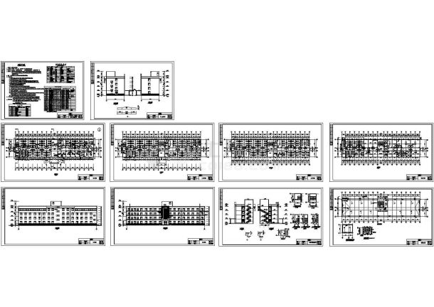 宝鸡市某四层医院住院楼全套建筑方案cad图-图一