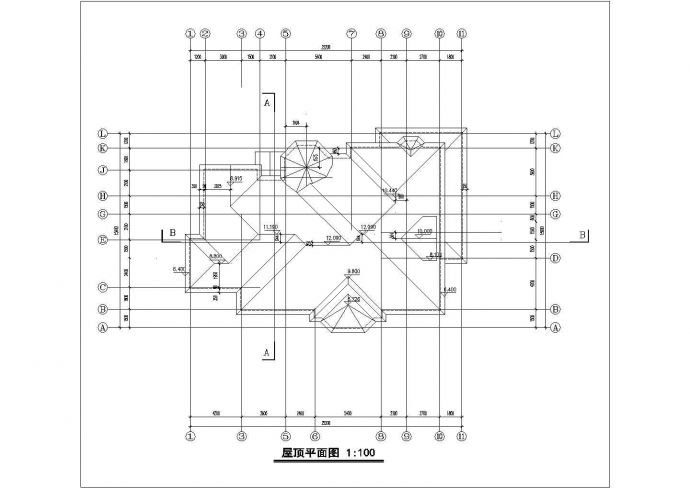 某地框架结构别墅设计cad施工图纸_图1