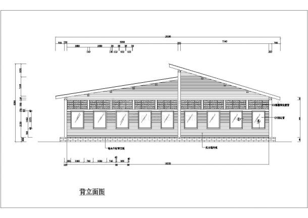 北京某幼儿园内部500平米单层木结构儿童活动室建筑设计CAD图纸-图二