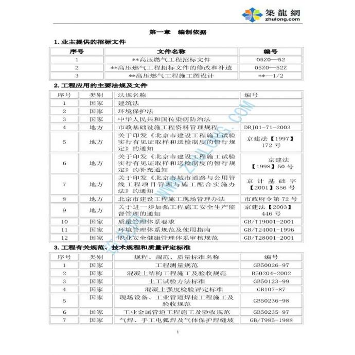 北京某高压燃气工程施工组织 设计_图1