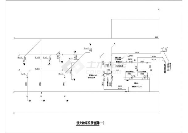8层办公楼给排水设计方案施工图纸（压力排水系统）-图二