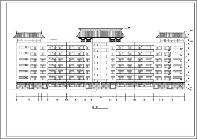 南京市某高校1.2万平米7层钢混框架结构教学综合楼建筑设计CAD图纸_图1