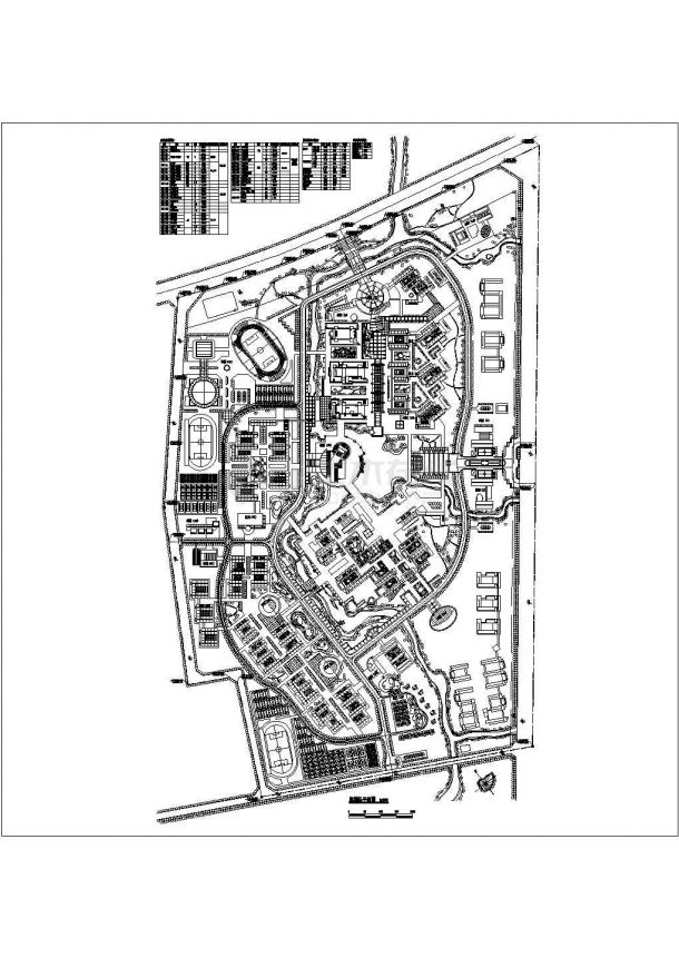 许昌市某高等学院新校区总平面规划设计CAD图纸（占地190公顷）-图一