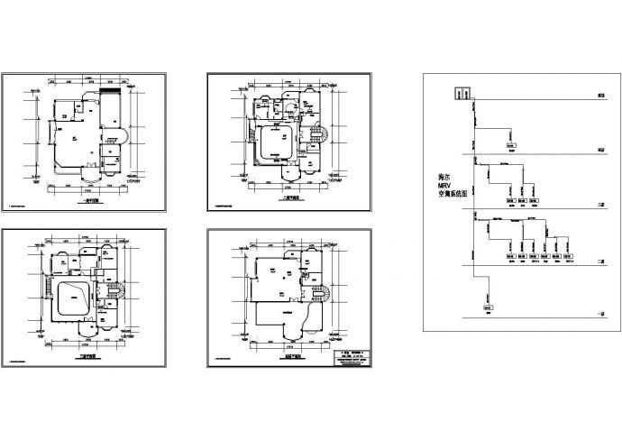 别墅MRV空调cad施工设计图纸_图1
