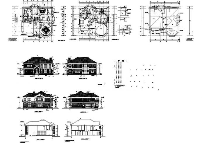 某小区钢结构别墅建筑施工设计CAD全套图纸_图1