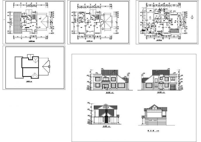 某二层坡屋顶独栋别墅全套建筑施工方案图(含C型屋顶平面)_图1
