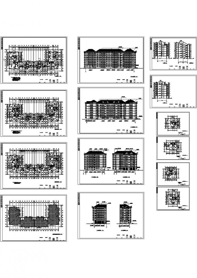 【江西】某商业区多层住宅全套建筑施工设计CAD图纸_图1