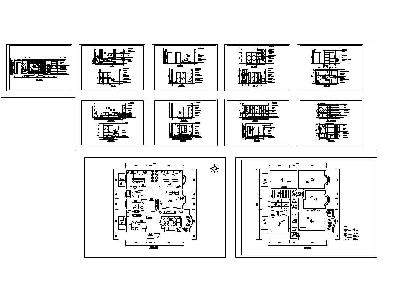 经典住宅装修设计CAD图纸