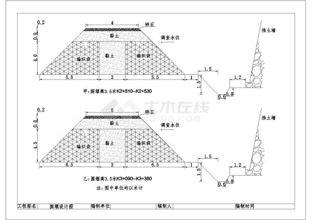 竹笼围堰现场施工图图片