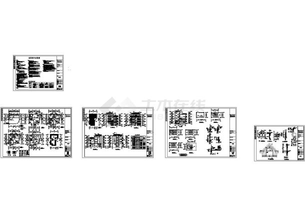 [新农村]某四层自宅别墅建筑设计施工图-图一