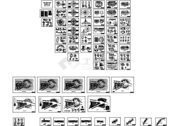 世纪广场及中心路景观工程建筑设计CAD全套图纸-图一