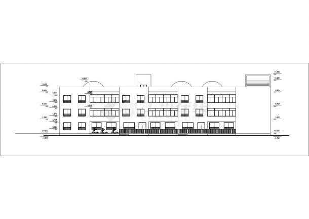 肇庆市某现代化小区3层框架结构社区幼儿园建筑设计CAD图纸-图一