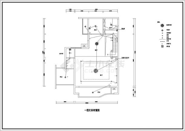 深业花园雅居室内装修设计施工CAD图-图一