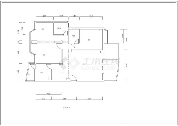 世纪彩城家装CAD平面布置参考图-图二