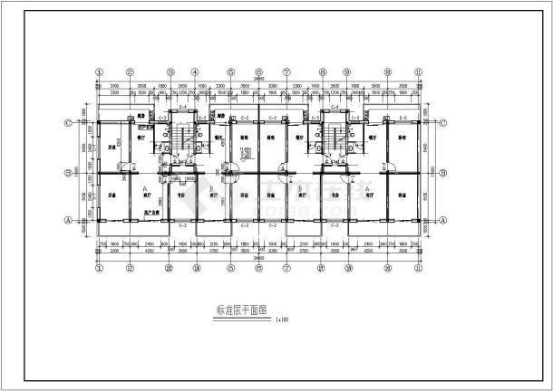 某多层框架结构藏式风格住宅楼 设计cad全套建筑施工图-图一