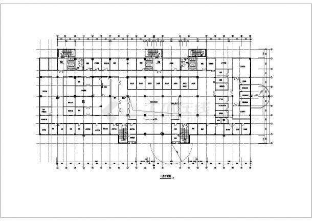 陕西医院综合楼全套建筑施工设计图纸-图二