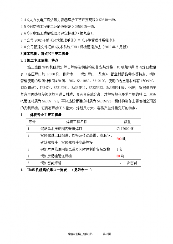 2台330MW锅炉焊接施工设计方案-图二