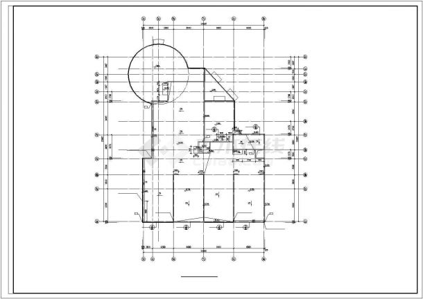 郑州市中源花园小区2700平米3层框混结构幼儿园建筑设计CAD图纸-图二