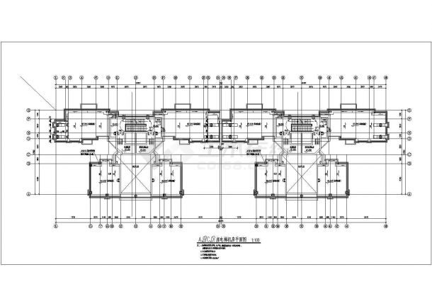 小区高层商住楼建筑设计方案CAD图纸-图二
