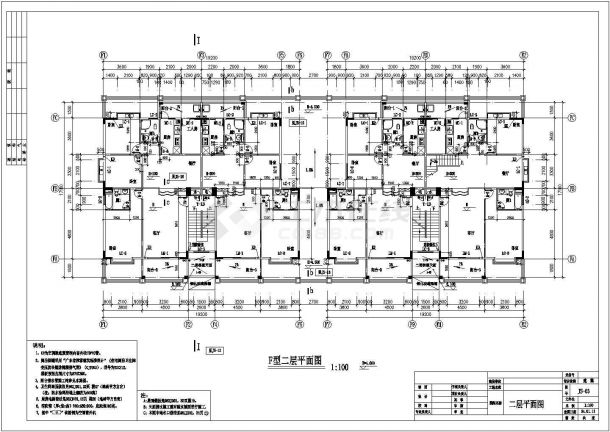 江苏某底商住宅楼建筑施工设计CAD全套图纸-图二