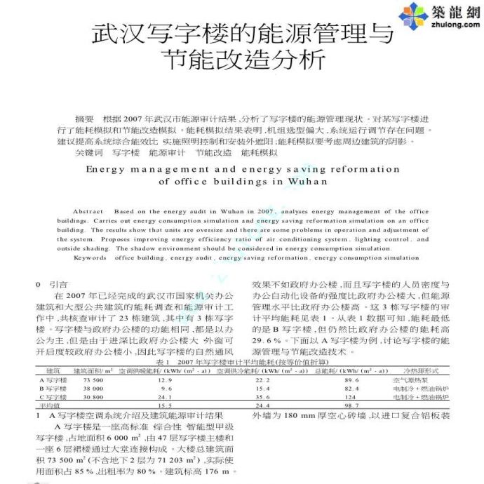 武汉写字楼的能源管理与节能改造分析_图1