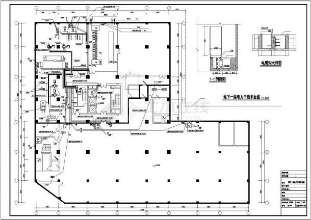 某跨国公司20层办公楼电气设计CAD全套图纸-图二