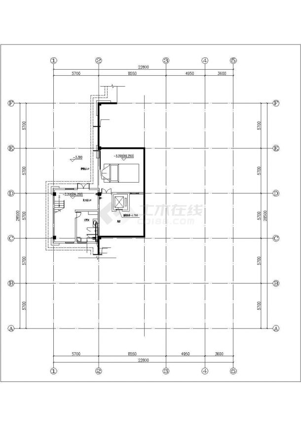 1180平米2层砖混结构职工食堂给排水系统设计CAD图纸（含架空层）-图二