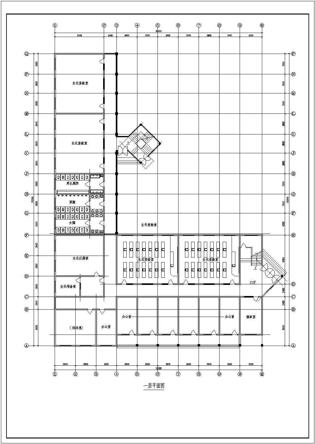 三层学校教学楼全套建筑方案图纸