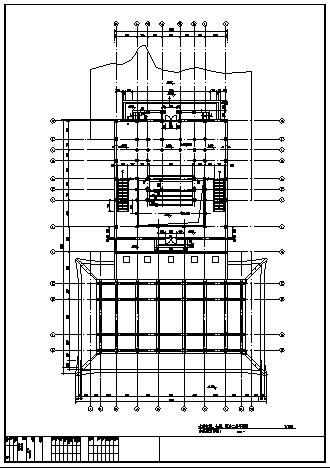 某市四层华藏寺大雄宝殿建筑施工cad图，共二十二张-图一