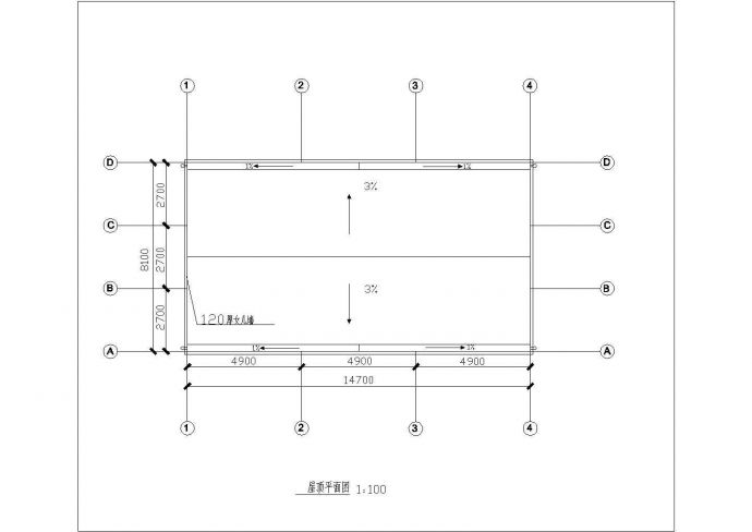 250平米2层钢混框架结构单体别墅建筑结构设计CAD图纸_图1
