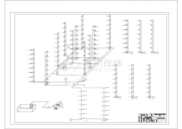 16层框剪结构星级大酒店全套给排水系统设计CAD图纸-图一
