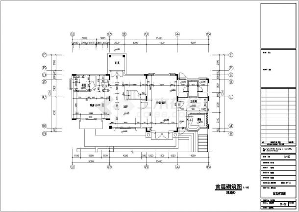证大满庭芳别墅整体装修设计CAD图纸（夏威夷风格)-图一