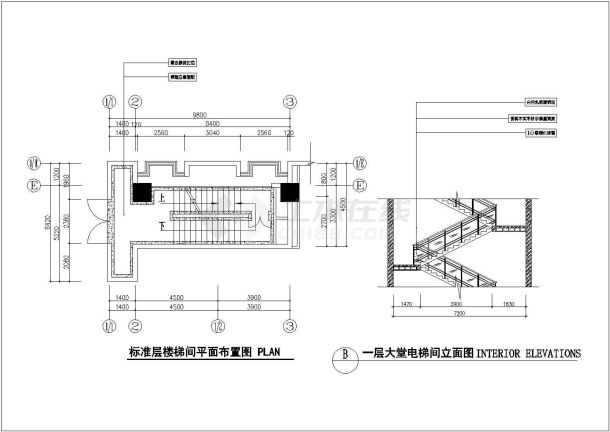 江苏省泰州市恒隆国际大堂设计装修CAD图纸-图二