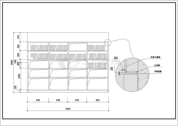 辽源市某小区中式家装全套装修设计CAD图纸-图二