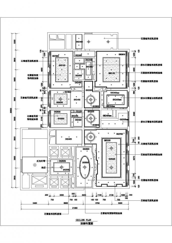 界首市某五星级酒店总统套房全套装修设计CAD详图_图1