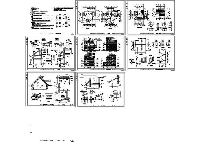 某地精致独立式别墅建筑设计装修施工CAD全套图纸_图1