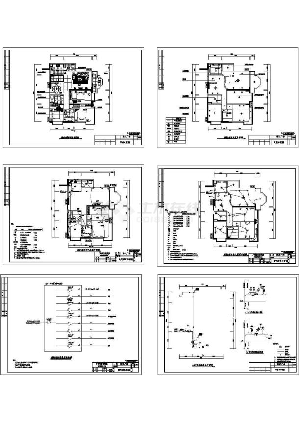 某地独立小型别墅建筑施工CAD全套图纸-图一