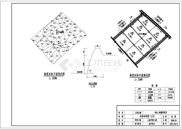 某土地整理综合工程设计cad全套施工图（79张图）-图二