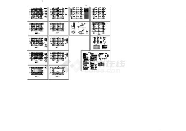 某小学多层框架结构食堂宿舍楼设计cad全套结构施工图（含设计说明）-图二