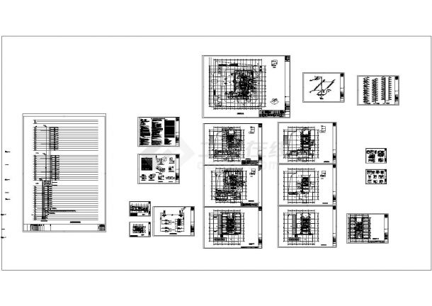 杭州某大厦空调设计cad施工图纸-图一