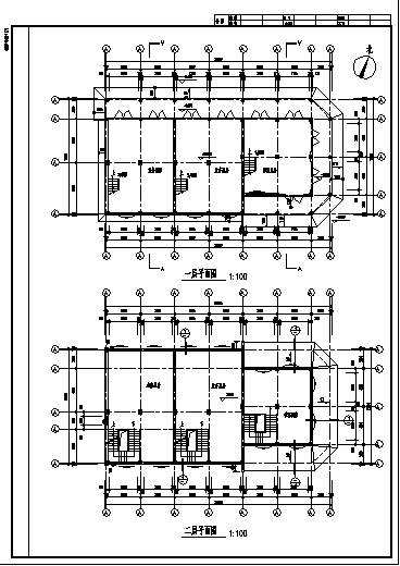 703平方米三层古建筑全套建筑施工cad图（带效果图，共六张）-图二