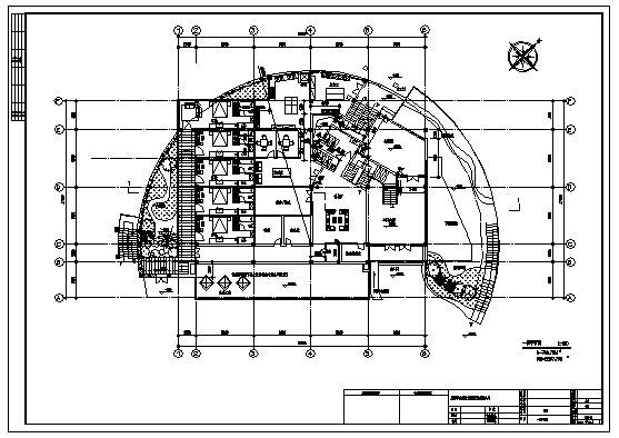 某二层带地下室会所建筑施工cad图，共七张_图1