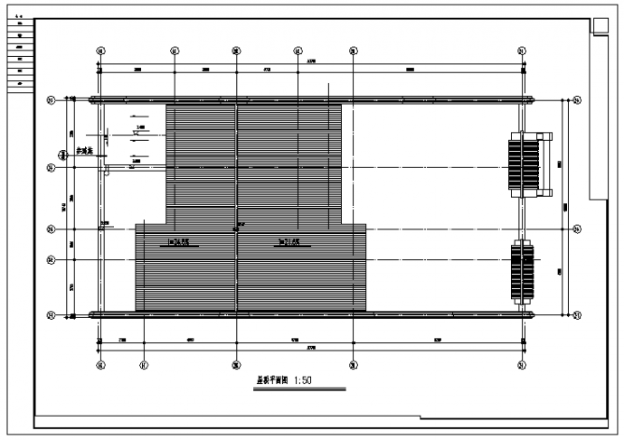 二层北方四合院建筑施工cad图(带效果图，共八张)_图1