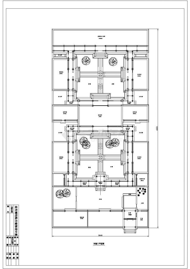 某四合院规划设计cad建筑方案图（含设计说明）-图二