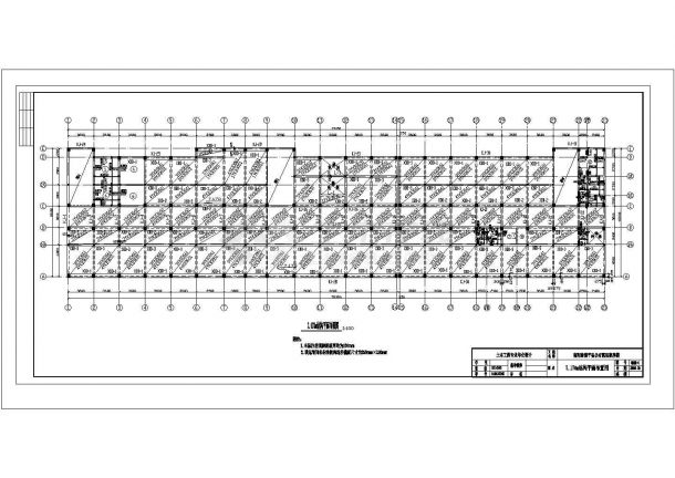 苏州市某甲级医院6+1层框架结构住院大楼建筑结构设计CAD图纸-图二