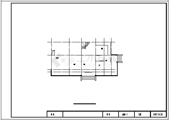 三层别墅建筑施工cad图，共十一张-图二